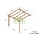 Andorra Madeira Bruta Lean-To Pergola 3x3m 9m2