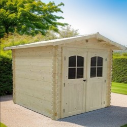 Casetta da giardino Loira in legno massello 2x2m 4 m2 Habrita Log 28mm