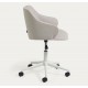 Chaise de bureau gris clair et pieds acier blanc mat Nara VeryForma