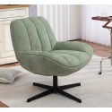 Ena Green Swivel Fabric Armchair VeryForma