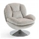 VeryForma Taupe Velvet Top Swivel Chair