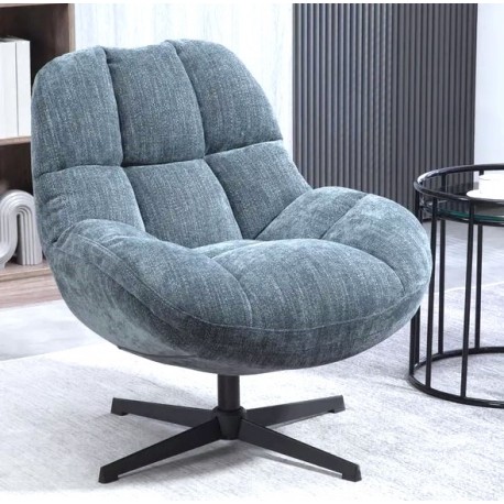 Fauteuil Pivotant Molo tissu Bleu VeryForma