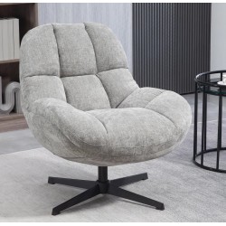 Fauteuil Pivotant Molo tissu gris VeryForma