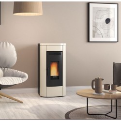 Ventilated pellet stove La Nordica Extraflame Klaudia 8kW Ivory